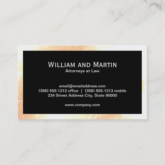 Carte De Visite Bordure du groupe exécutif Monogramme (Dos)