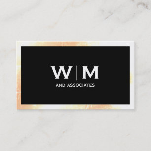 Carte De Visite Bordure du groupe exécutif Monogramme