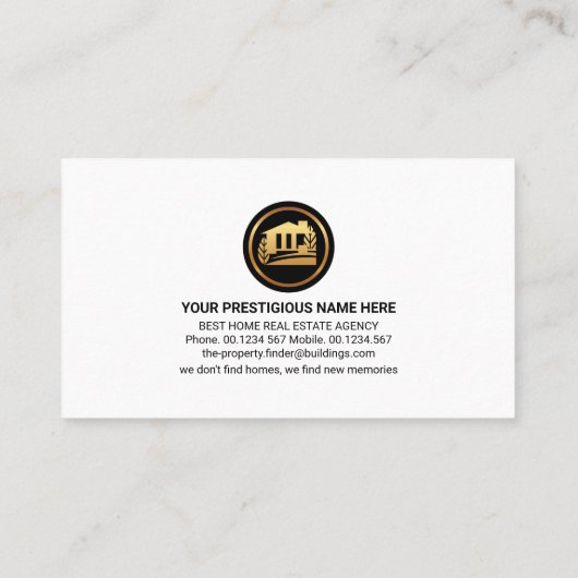 Carte De Visite Bordure du paysage de la construction créative (Dos)