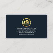 Carte De Visite Bordure du paysage de la construction créative (Dos)