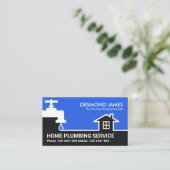 Carte De Visite Bordure élégante du pipeline d'eau de Faucet (Debout devant)