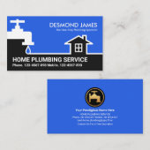 Carte De Visite Bordure élégante du pipeline d'eau de Faucet (Devant / Derrière)