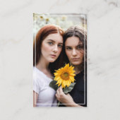 Carte De Visite Bordure élégante | Photographe (Dos)