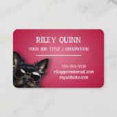 Carte De Visite Bordure Empreinte de patte de chien mignon (Dos)