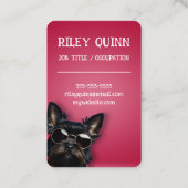 Carte De Visite Bordure Empreinte de patte de chien mignon (Dos)