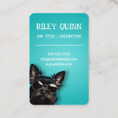 Carte De Visite Bordure Empreinte de patte de chien mignon (Dos)