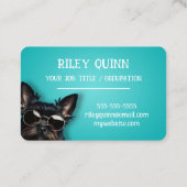 Carte De Visite Bordure Empreinte de patte de chien mignon (Dos)