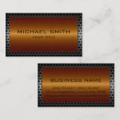 Carte De Visite Bordure en bronze élégant professionnel (Devant / Derrière)