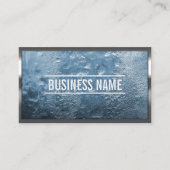 Carte De Visite Bordure en métal cool Texture créative de glace (Devant)