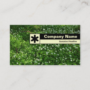 Carte De Visite Bordure étiquetée - Fleurs de bois