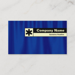 Carte De Visite Bordure étiquetée - Rideau bleu
