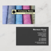 Carte De Visite Bordure étiquetée - rouleaux de coton (Devant / Derrière)