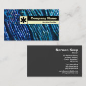 Carte De Visite Bordure étiquetée - Tresses en perle (Devant / Derrière)