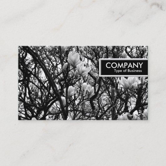 Carte De Visite Bordure - Fleur de Magnolia (Devant)