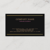 Carte De Visite Bordure florale dorée (Dos)