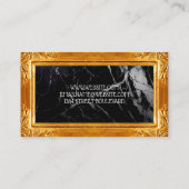 Carte De Visite Bordure Gold Fancy | Marbre noir (Dos)