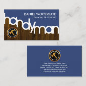 Carte De Visite Bordure manutentionnaire de la couche de bois (Devant / Derrière)