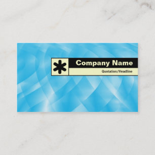 Carte De Visite Bordure marquée - Courbes bleues