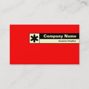 Carte De Visite Bordure marquée - Rouge FF0000