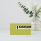 Carte De Visite Bordure marquée - Tex Embossée Jaune (Debout devant)