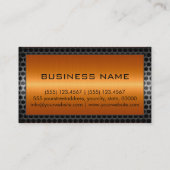 Carte De Visite Bordure métallique élégante en acier inoxydable or (Dos)