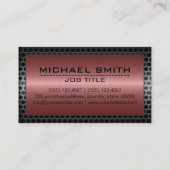 Carte De Visite Bordure métallique en acier inoxydable #8 (Dos)