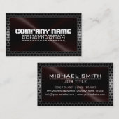 Carte De Visite Bordure métallique en acier inoxydable métal Look (Devant / Derrière)