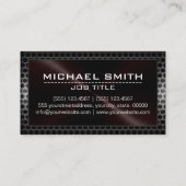 Carte De Visite Bordure métallique en acier inoxydable métal Look (Dos)