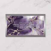 Carte De Visite Bordure métallique | Métallique | Marbre (Dos)