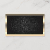 Carte De Visite Bordure métallique or | Icône Générer | Géométriqu (Dos)