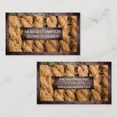 Carte De Visite Bordure métallique rouillée | Arrière - plan de co (Devant / Derrière)