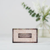 Carte De Visite Bordure métallique rouillée | Grunge Wall Arrière  (Debout devant)