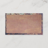 Carte De Visite Bordure métallique rustique | Vielle texture (Dos)