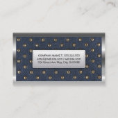 Carte De Visite Bordure métallique | Upholstery de luxe (Dos)