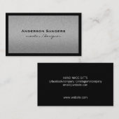 Carte De Visite Bordure moderne chic et noire (Devant / Derrière)