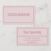 Carte De Visite Bordure moderne Votre nom ou nom de l'entreprise | (Devant / Derrière)