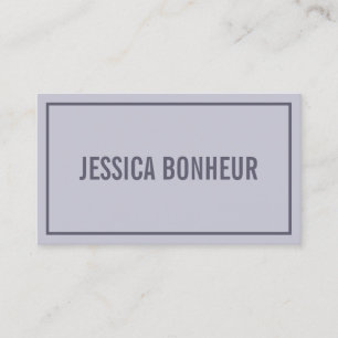 Carte De Visite Bordure moderne Votre nom Violet de lavande brum