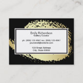Carte De Visite Bordure noire brossée or (Dos)