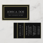 Carte De Visite Bordure noire et or antique Galore (Devant / Derrière)