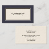 Carte De Visite Bordure noire et violette profonde blanche avant-s (Devant / Derrière)