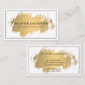 Carte De Visite Bordure noire professionnelle simple brossé (Devant / Derrière)