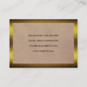 Carte De Visite Bordure or classique (Dos)