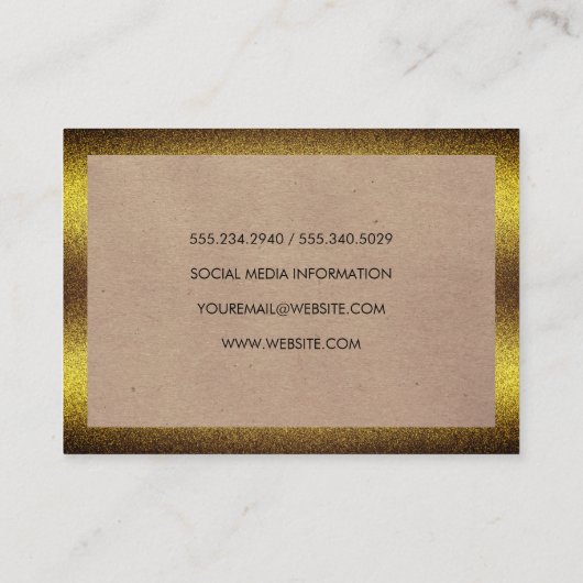 Carte De Visite Bordure or classique (Dos)