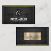 Carte De Visite Bordure or | Maillage perforé (Devant / Derrière)