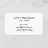 Carte De Visite Bordure Parties scintillant rose et argent Faux él (Dos)