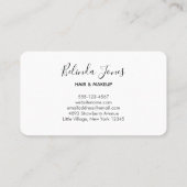 Carte De Visite Bordure Parties scintillant rose et argent Faux él (Dos)