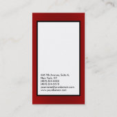 Carte De Visite Bordure rouge verticale blanc noir clair gestionna (Dos)