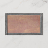 Carte De Visite Bordure rustique bois | Vielle texture (Dos)