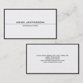 Carte De Visite Bordure simple noire blanche encadrée simple attir (Devant / Derrière)
