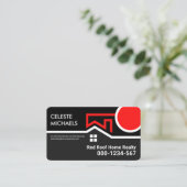 Carte De Visite Bordure spéciale Red Roof Sun Realty (Debout devant)